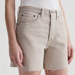 AG Jeans Khaki High Rise Baggy Clove Short